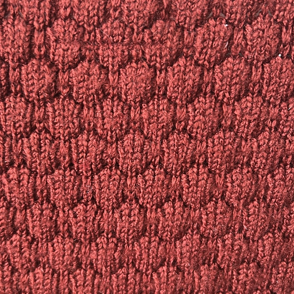 Anthropologie Field and Flower Maroon Textured Knit Sweater Size M - Picture 4 of 6